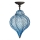 SIRU - Loftlampe GOCCIA 1xE27/60W/230V diameter 25 cm blå/brun venetiansk glas