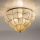 SIRU - Loftlampe POUFF 3xE27/60W/230V skinnende krom/beige Venetiansk