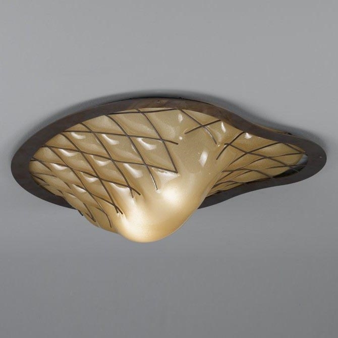 SIRU - Loftlampe SANT'ERASMO 1xE27/60W/230V brun/beige Venetiansk