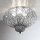 SIRU - Loftlampe SULTANO 3xE14/40W/230V diameter 34 cm transparent/sort Venetian glas