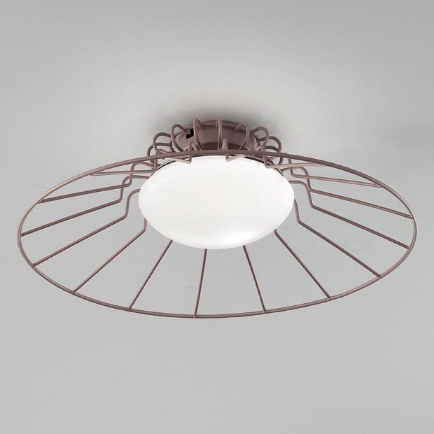 SIRU - Loftlampe SUNRISE 1xGX53/10W/230V brun/hvid Venetian glas