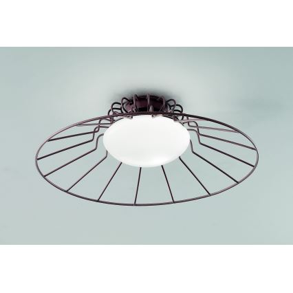 SIRU - Loftlampe SUNRISE 1xGX53/10W/230V brun/hvid Venetian glas