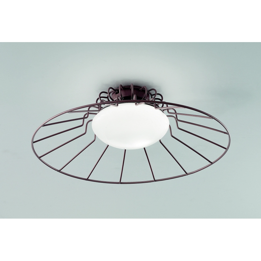 SIRU - Loftlampe SUNRISE 1xGX53/10W/230V brun/hvid Venetian glas