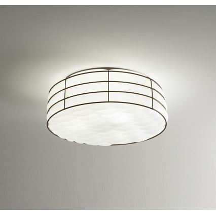 SIRU - Loftlampe TAMIS 3xE14/40W/230V sort/hvid Venetian glas