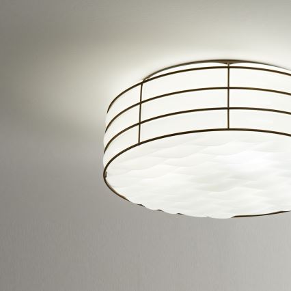 SIRU - Loftlampe TAMIS 3xE14/40W/230V sort/hvid Venetian glas