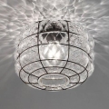 SIRU - Loftlampe TERRA 1xE27/60W/230V sort/transparent Venetian glas