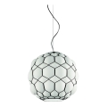 SIRU - Pendel GALAPAGOS 1xE27/60W/230V sort/hvid Venetian glas