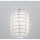 SIRU - Pendel LANTERNA 1xE27/60W/230V diameter 32 cm sort/hvid Venetian glas