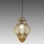 SIRU - Pendel med kædeophæng CLASSIC 1xE27/60W/230V diameter 30 cm beige/sort venetiansk glas
