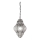 SIRU - Pendel med kædeophæng CLASSIC 1xE27/60W/230V diameter 30 cm transparent/sort Venetian glas