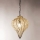 SIRU - Pendel med kædeophæng GOCCIA 1xE27/60W/230V diameter 25 cm beige/brun Venetian glas