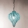 SIRU - Pendel med kædeophæng GOCCIA 1xE27/60W/230V diameter 25 cm blå/brun Venetian glas