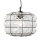 SIRU - Pendel TERRA 1xE27/60W/230V sort/transparent venetiansk glas