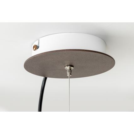 SIRU - Pendel TERRA 1xE27/60W/230V sort/transparent venetiansk glas