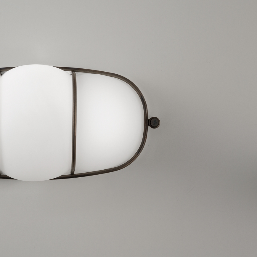 SIRU - Væglampe CAGE 1xGX53/10W/230V 22 cm sort/hvid Venetian glas