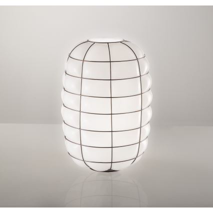 SIRU - Væglampe LANTERNA 1xE27/60W/230V sort/hvid Venetiansk