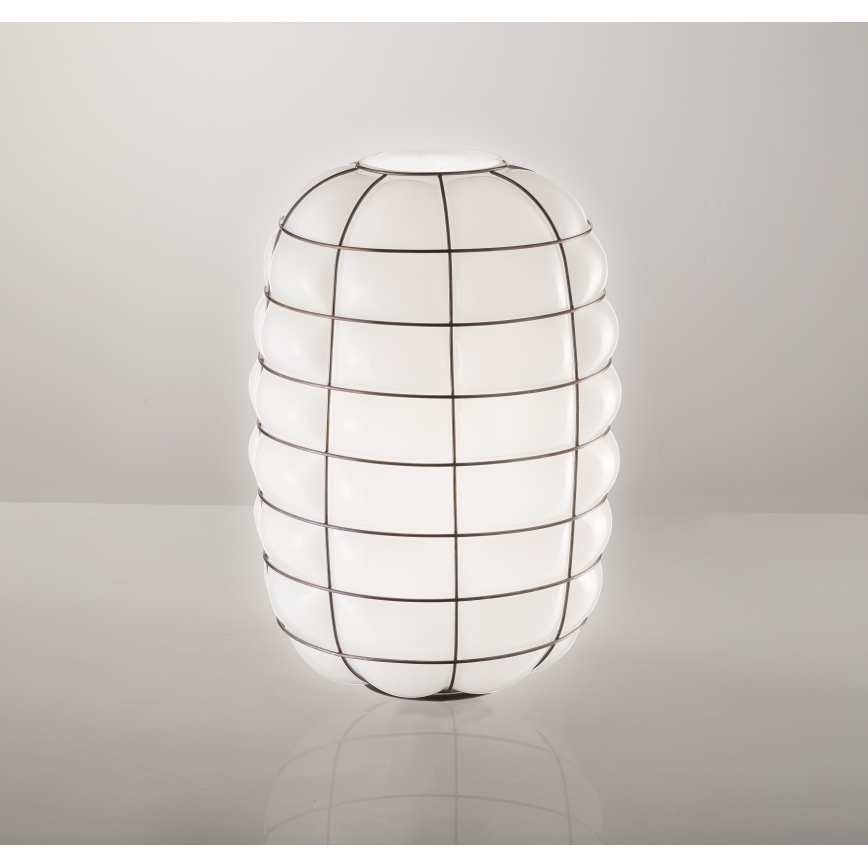 SIRU - Væglampe LANTERNA 1xE27/60W/230V sort/hvid Venetiansk