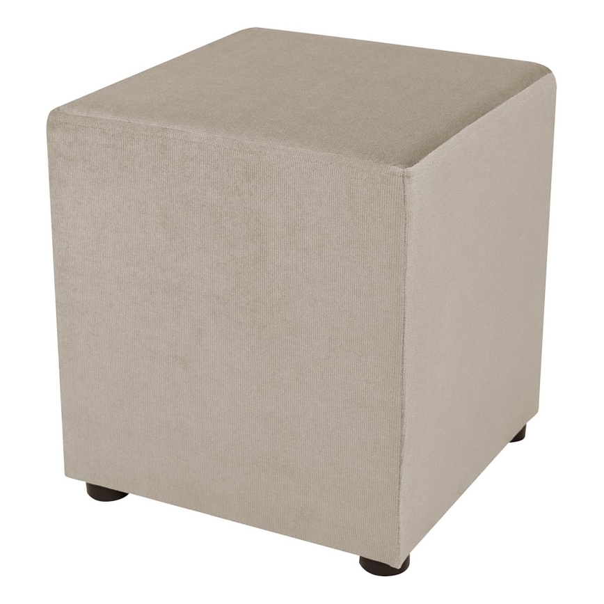 SIX skammel 40x40 cm beige