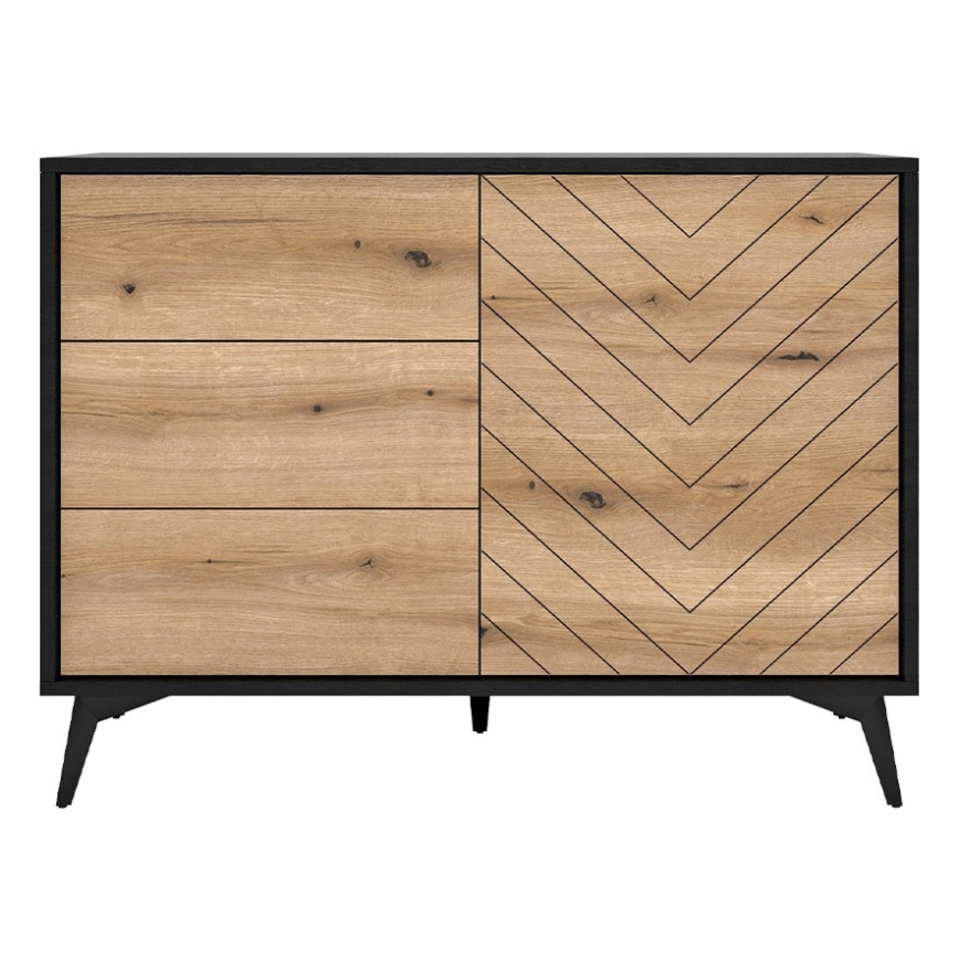 Skab DIAMOND 77x104 cm sort/brun