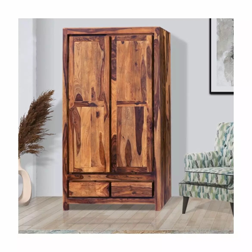 Skab GANI 200x110 cm massivt træ/rosentræ