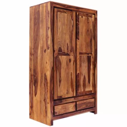 Skab GANI 200x110 cm massivt træ/rosentræ