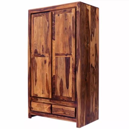 Skab GANI 200x110 cm massivt træ/rosentræ
