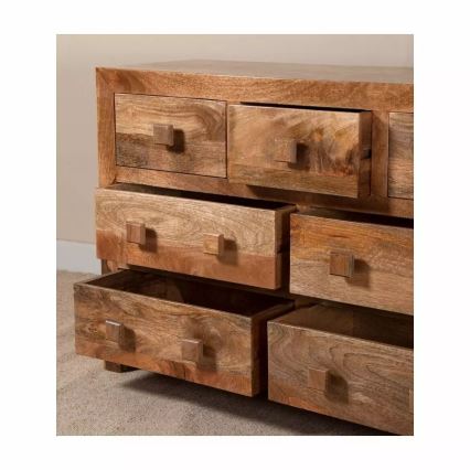 Skab HINA 80x140 cm massivt træ/mangotræ