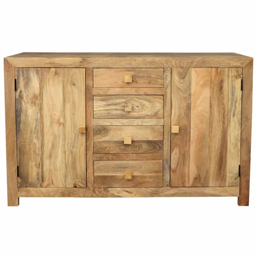 Skab HINA 90x140 cm massivt træ/mangotræ