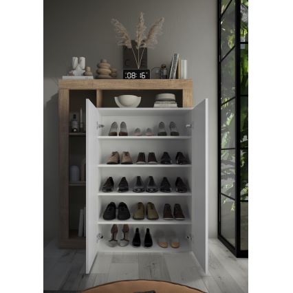 Skab LENOR hvid/lys egetræ
