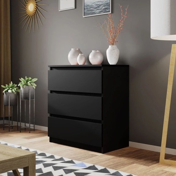 Skab MALWA 77x70 cm sort