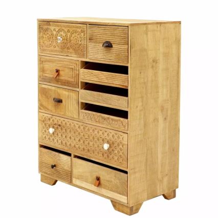 Skab MANU 115x90 cm massivt træ/mangotræ