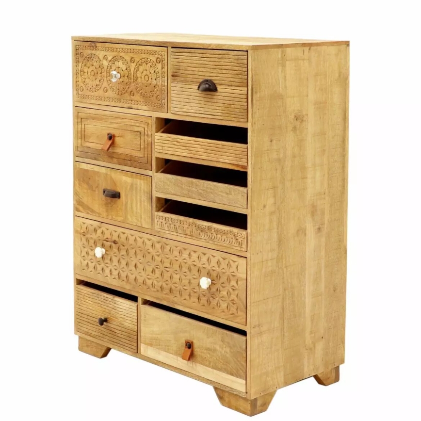 Skab MANU 115x90 cm massivt træ/mangotræ