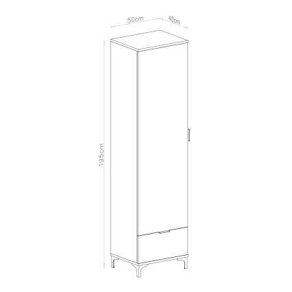 Skab med skuffe LORA beige