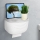 Skab med toiletpapirholder 21x13,5 cm hvid/grå