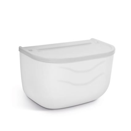 Skab med toiletpapirholder 21x13,5 cm hvid/grå