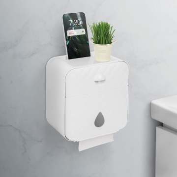 Skab med toiletrulleholder 22 x 20,5 cm, hvid