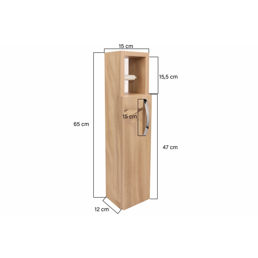 Skab med toiletrulleholder STAR 65x15 cm brun