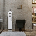 Skab med toiletrulleholder STAR 65x15 cm hvid