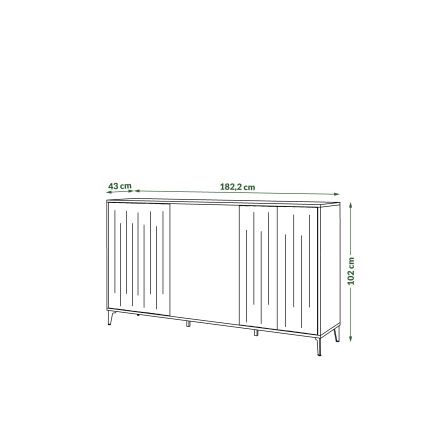Skab RONJA taupe/sort