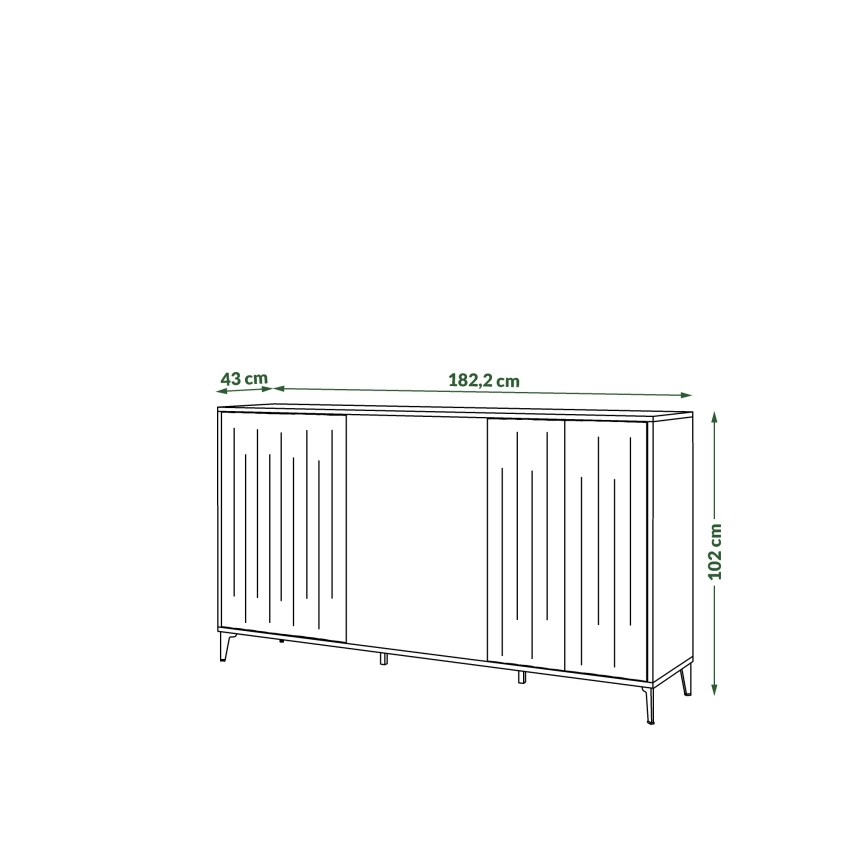 Skab RONJA taupe/sort