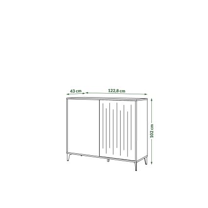 Skab RONJA taupe/sort