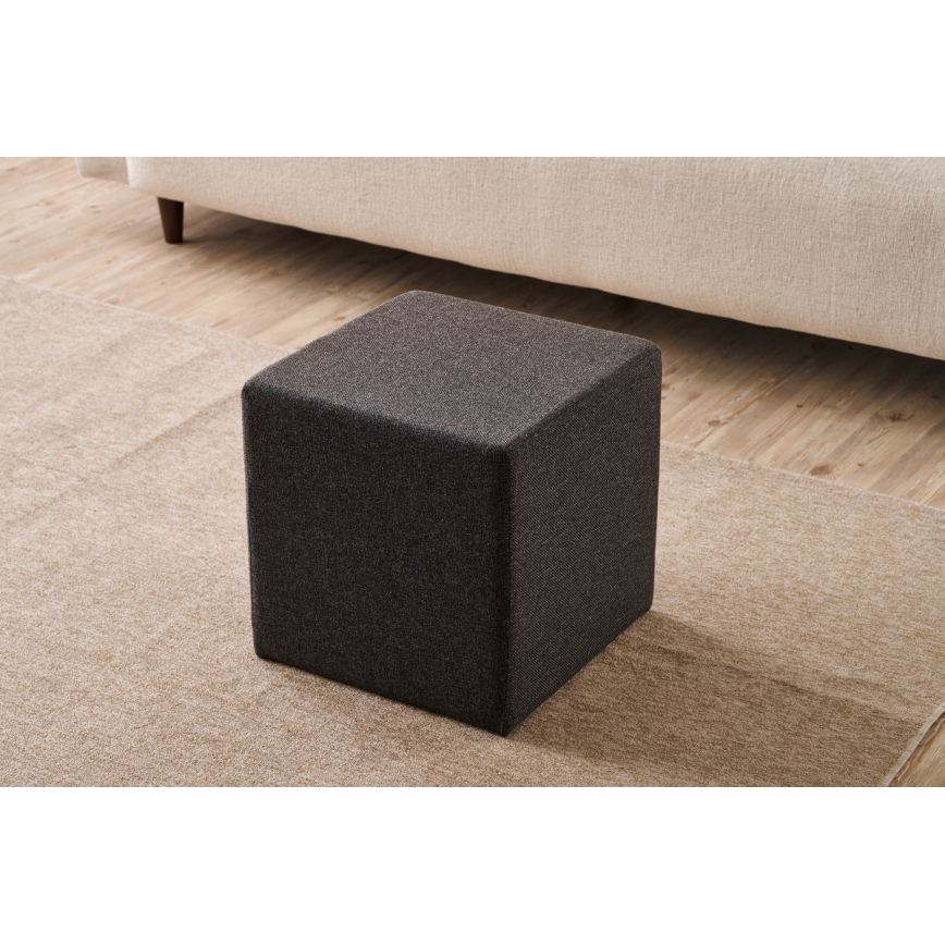 Skammel CUBI 40x40 cm mørkebrun