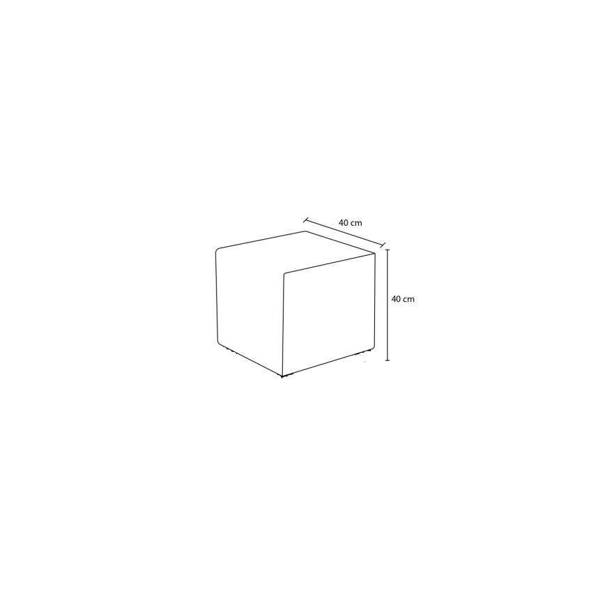 Skammel CUBI 40x40 cm mørkebrun