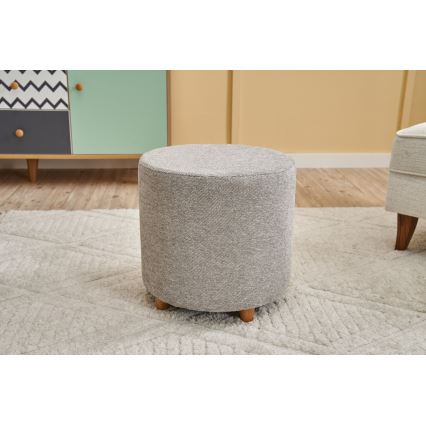 Skammel KIMA Ø 40 cm creme/grå