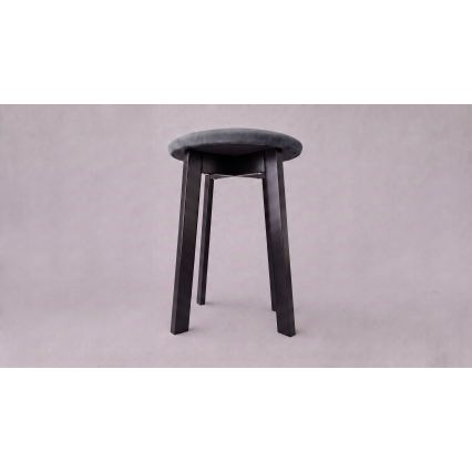 Skammel KUBE Ø 36 cm sort/antracit