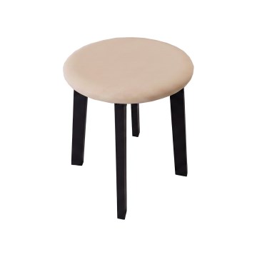 Skammel KUBE Ø 36 cm sort/beige