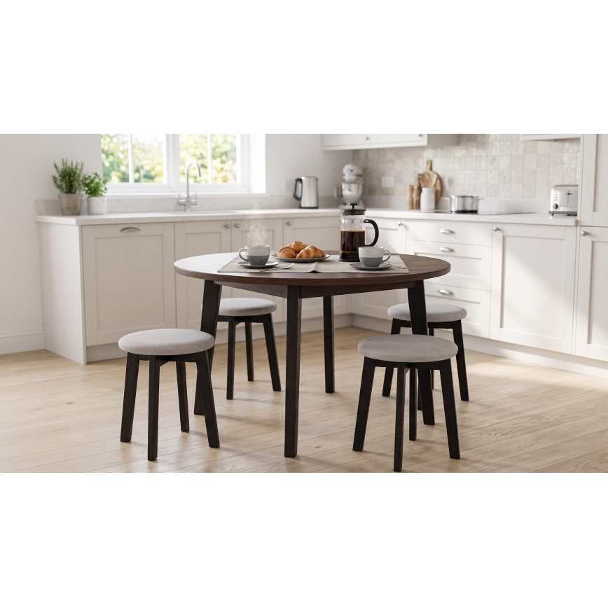 Skammel KUBE Ø 36 cm sort/grå