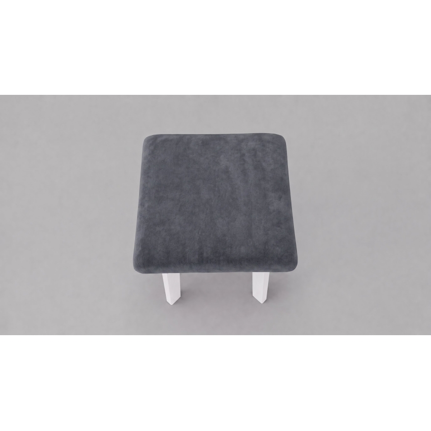 Skammel LUBE 36x36 cm hvid/antracit