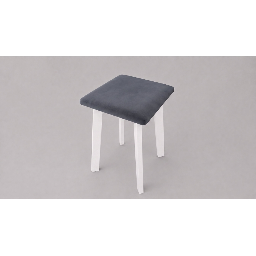 Skammel LUBE 36x36 cm hvid/antracit