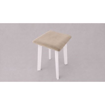 Skammel LUBE 36x36 cm hvid/beige